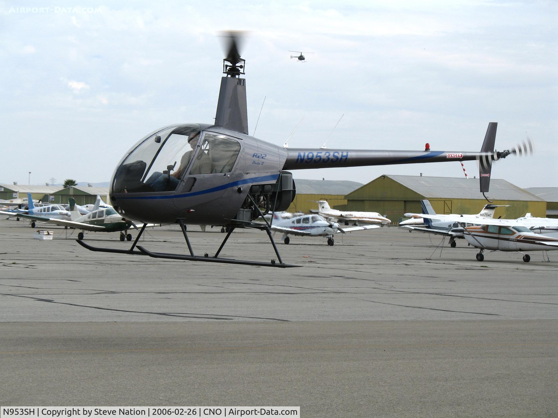 N953SH, 2005 Robinson R22 BETA C/N 3921, Silver State Helicopters 2005 Robinson R22 Beta at Chino, CA