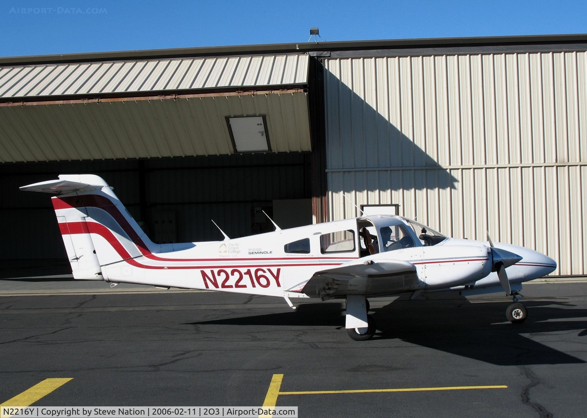 N2216Y, 1979 Piper PA-44-180 Seminole C/N 44-7995290, Pacific Union College 1979 Piper PA-44-180 at Parrett Field (Angwin), CA