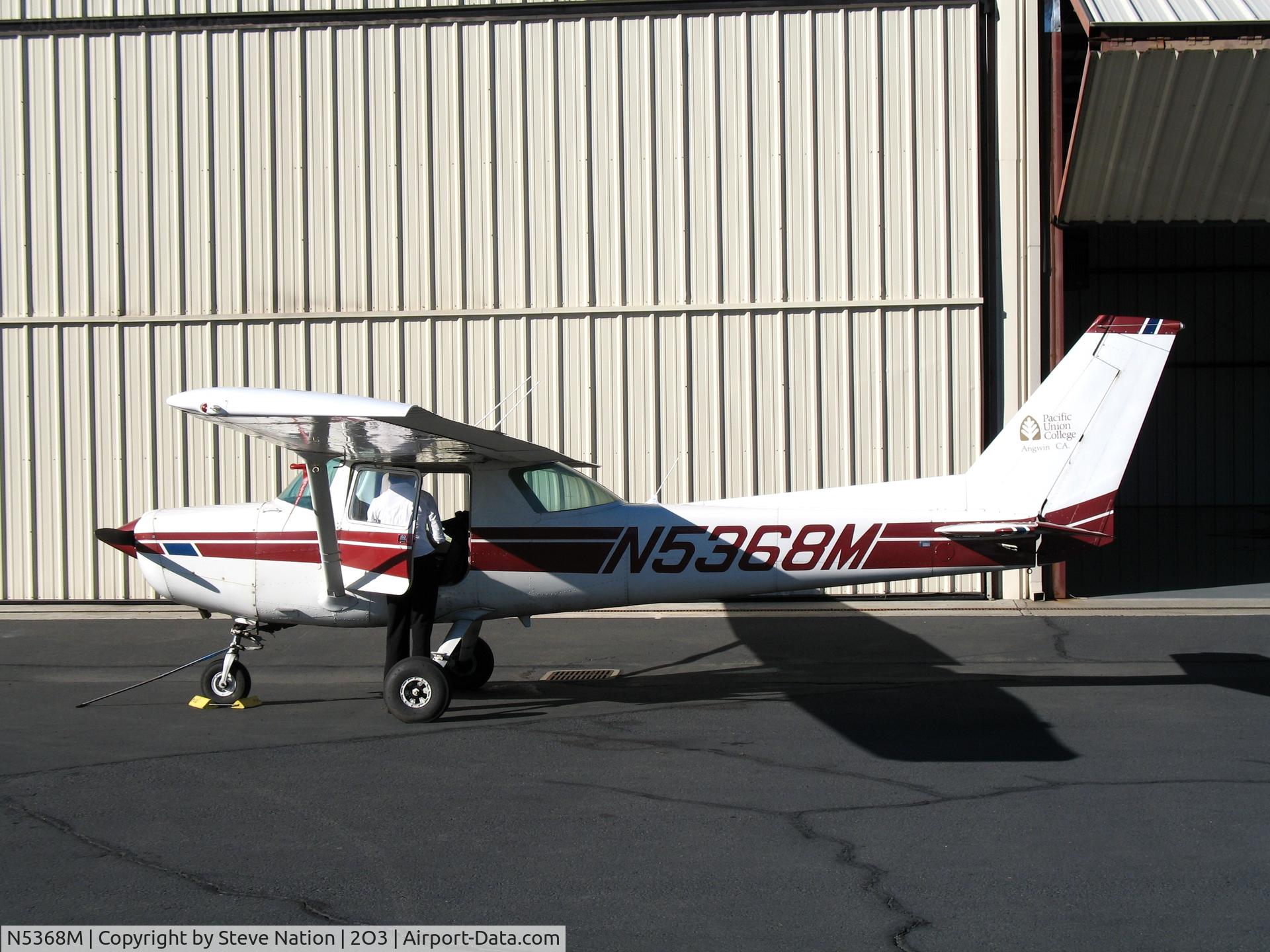 N5368M, 1980 Cessna 152 C/N 15284567, Pacific Union College 1980 Cessna 152 ready for training flight at Parrett Field (Angwin), CA