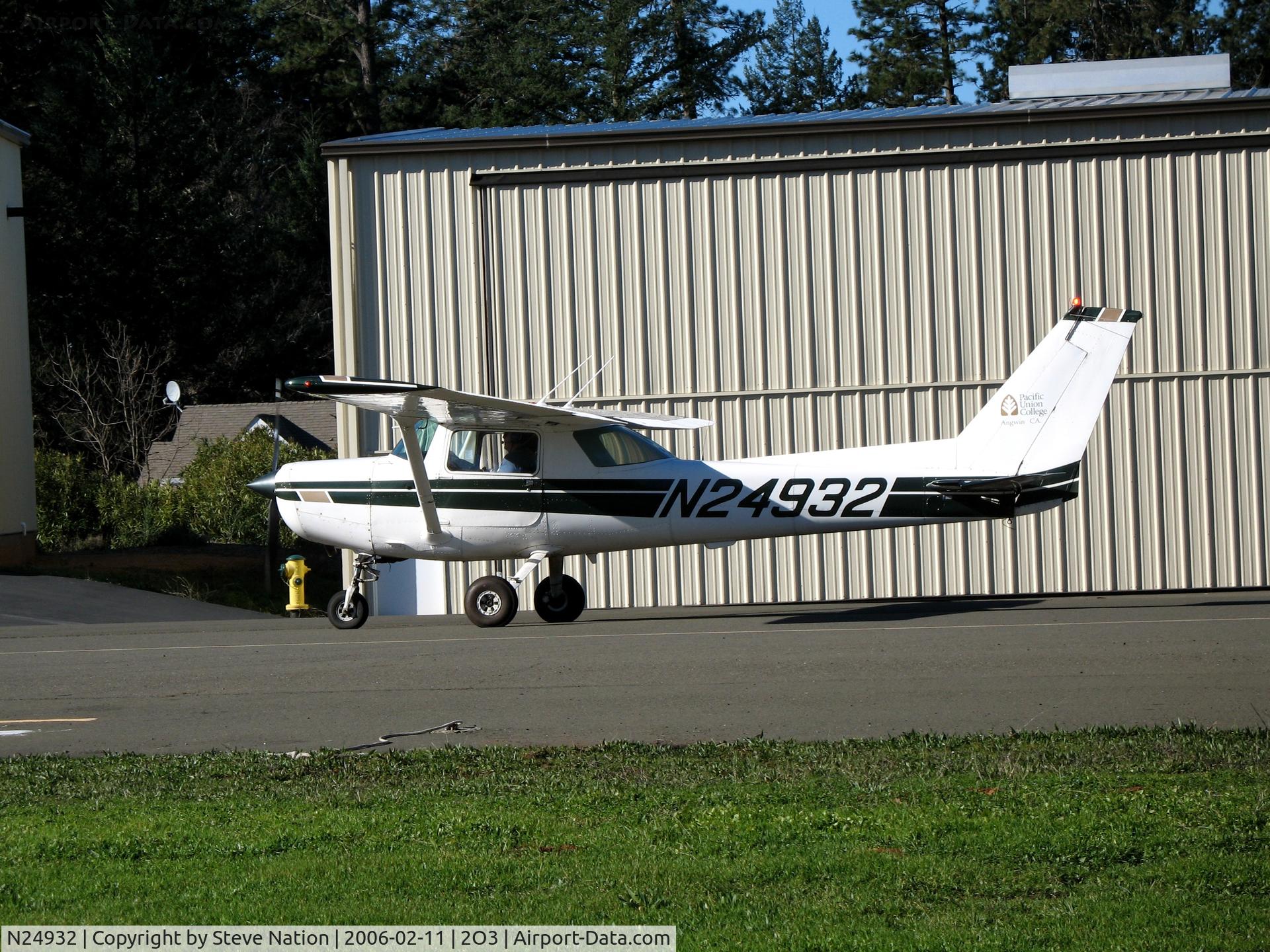 N24932, 1977 Cessna 152 C/N 15280456, Pacific Union College 1977 Cessna 152 at Parrett Field (Angwin), CA