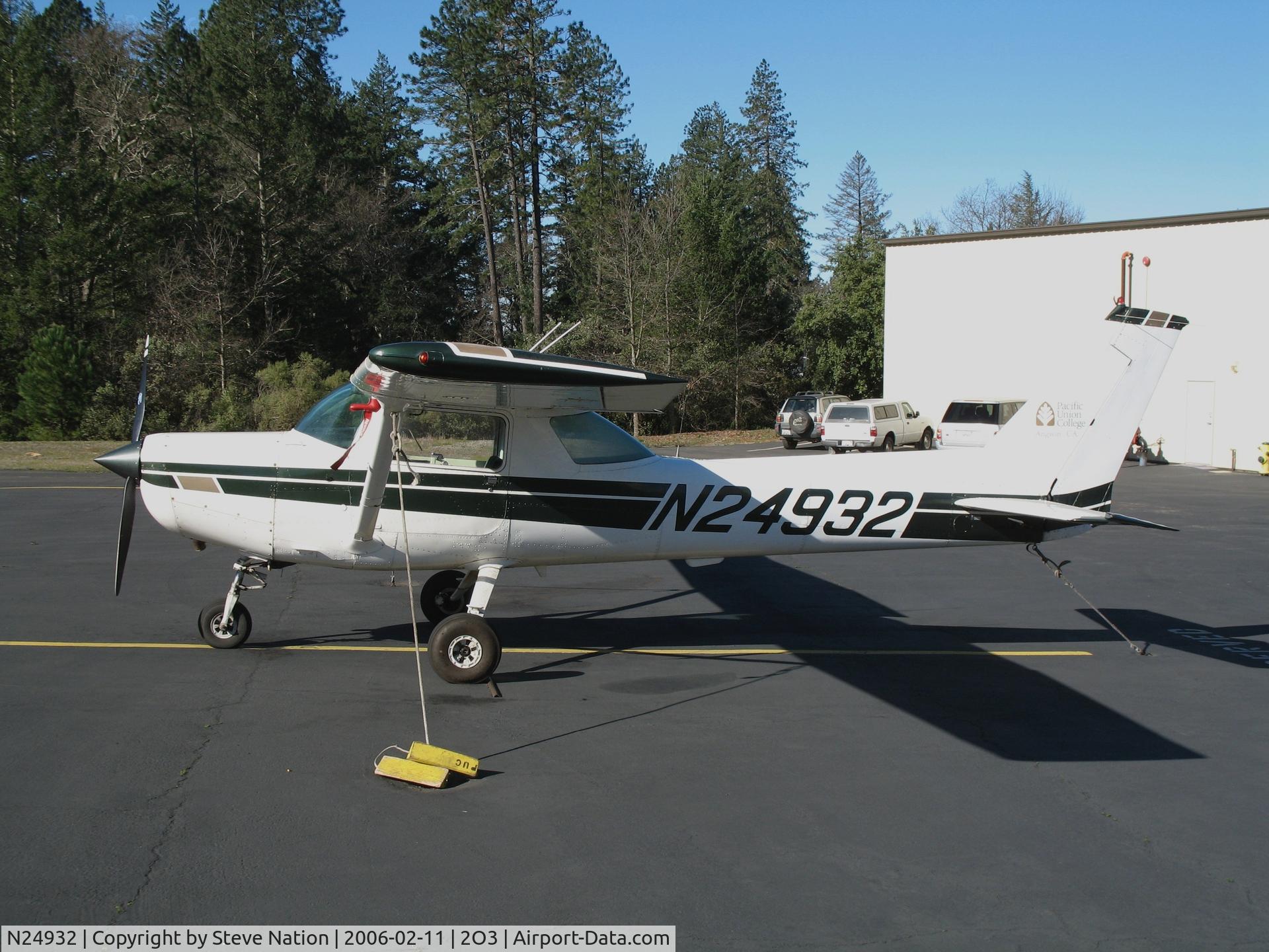 N24932, 1977 Cessna 152 C/N 15280456, Pacific Union College 1977 Cessna 152 at Parrett Field (Angwin), CA