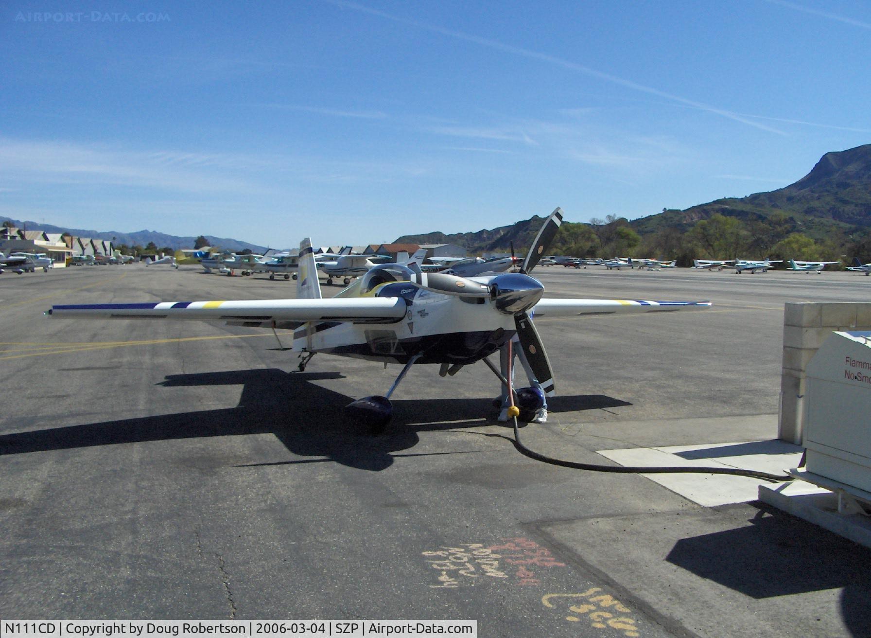 N111CD, 1999 Zivko Edge 540 C/N 0026, 1999 Zivco EDGE 540, Roll rate 420 degrees/second, Lycoming AEIO-540 330 Hp, Vicki Cruse, United States Aerobatic Team, Third place-Reno Air Races 2003, refueling