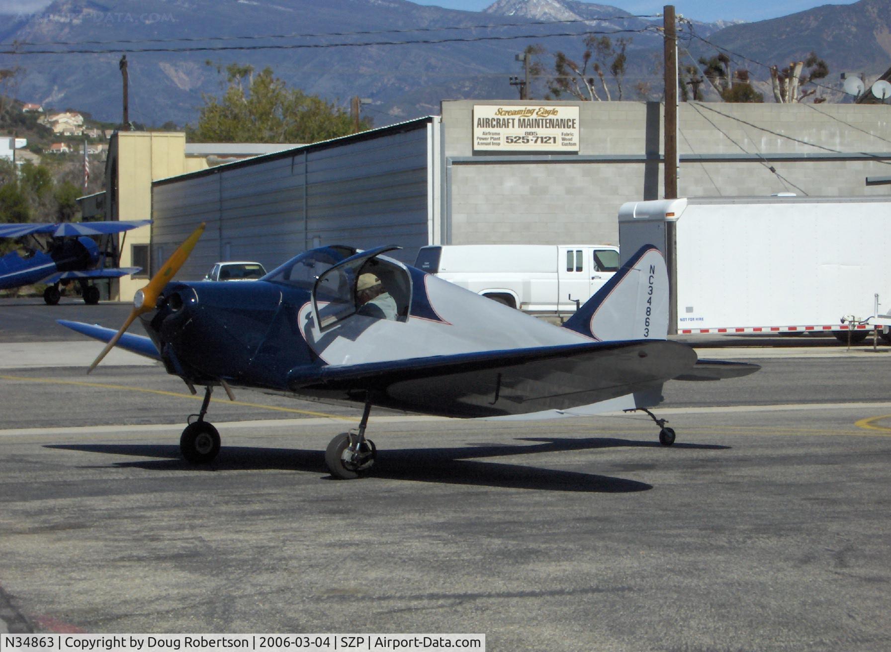 N34863, 1941 Culver LFA C/N 273, 1941 Culver CADET LFA, Franklin 4AC-199 D&E 80 Hp