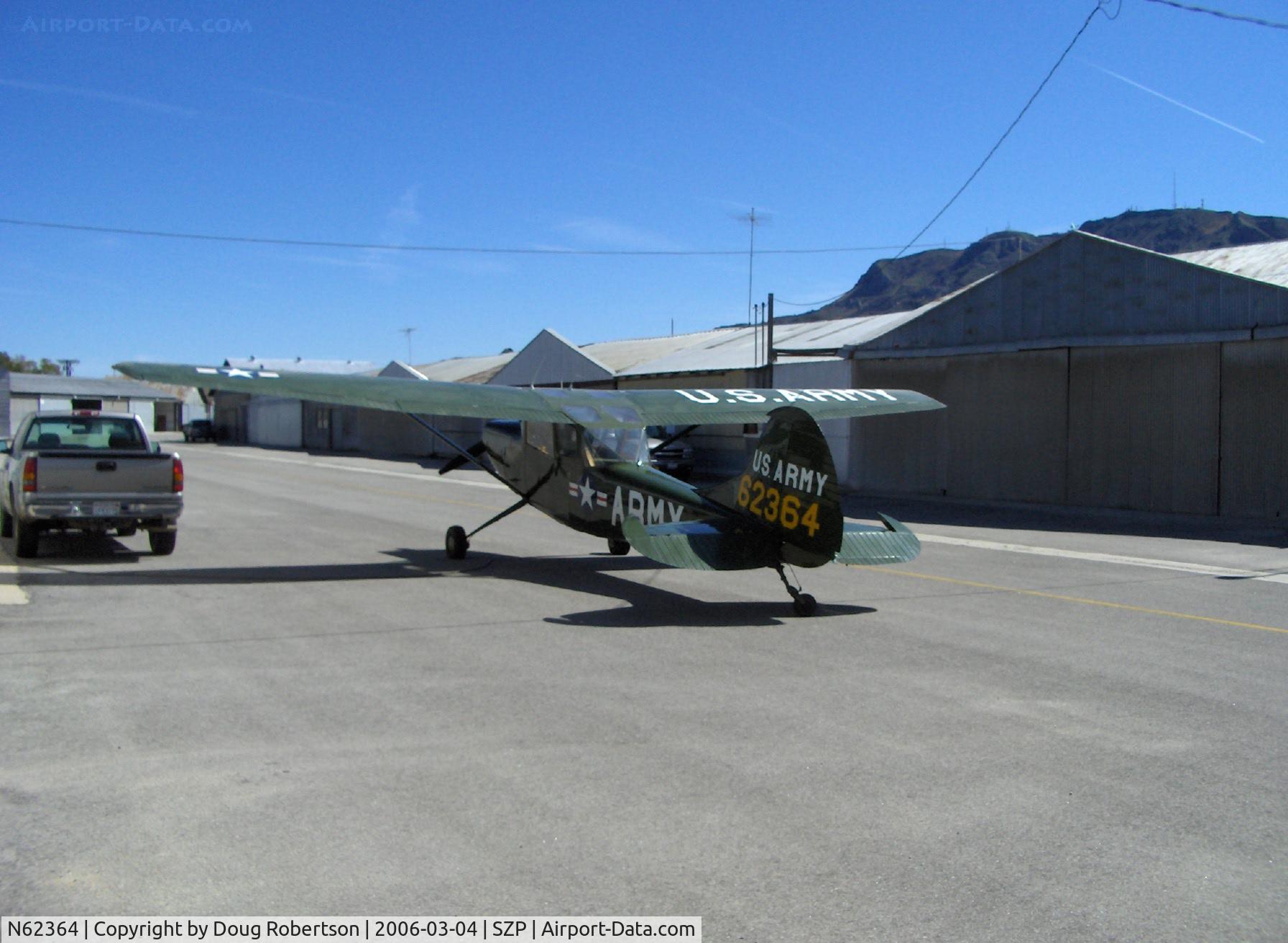 N62364, 1953 Cessna 305A C/N 23484, 1953 Cessna 305A as US ARMY L-19A BIRD DOG, Continental E-225 225 Hp, constant-speed prop