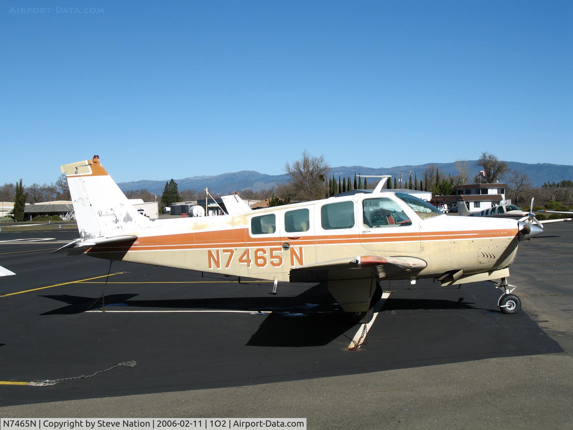 N7465N, 1968 Beech 36 Bonanza C/N E-21, 1968 Beech 36 Debonaire at Lampson Field (Lakeport), CA
