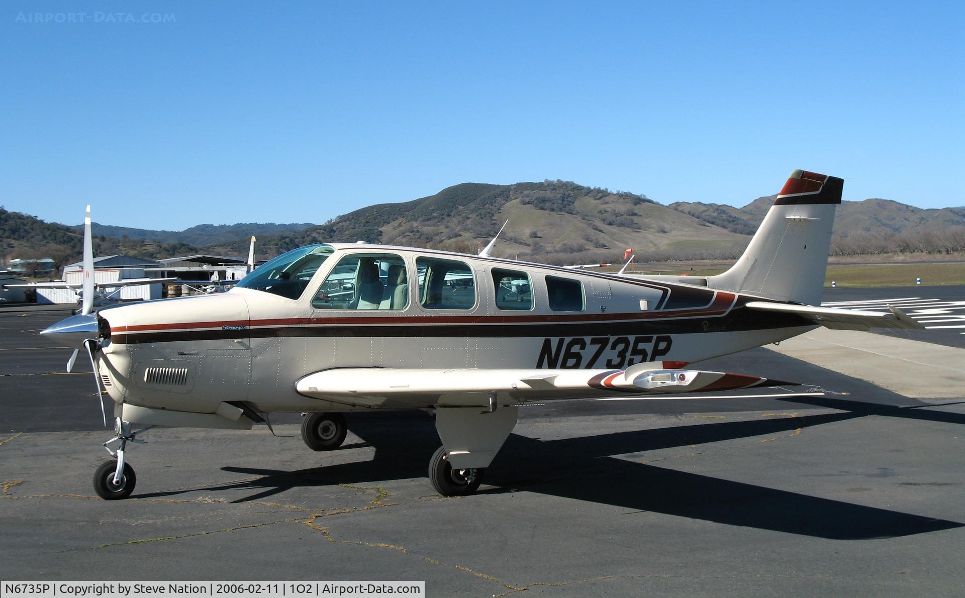 N6735P, 1983 Beech A36 Bonanza 36 C/N E-2104, 1983 Beech A36 Debonaire at Lampson Field (Lakeport), CA