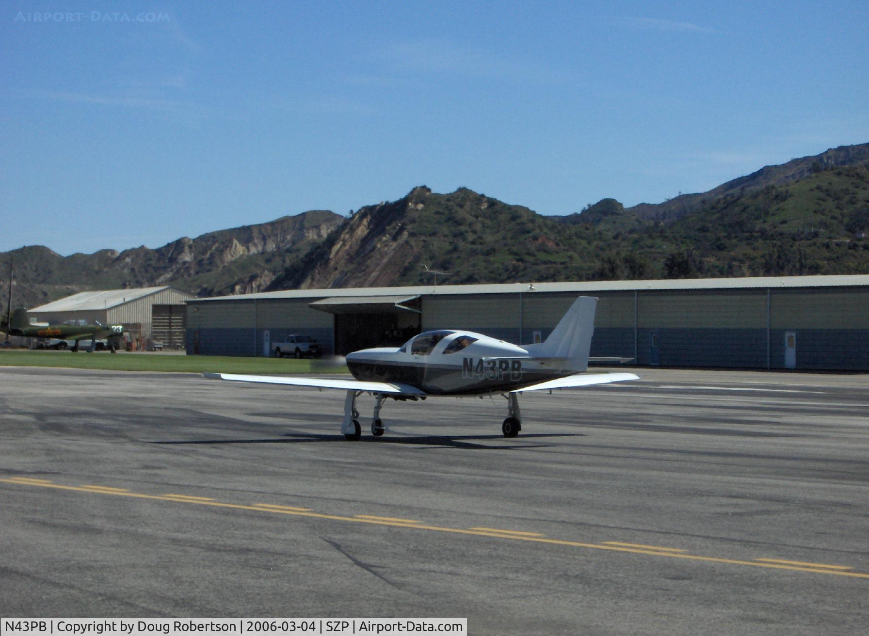 N43PB, 2001 Stoddard-Hamilton Glasair III C/N 3306, 2001 Broen GLASAIR III, Lycoming IO-540, taxi to Runway 22