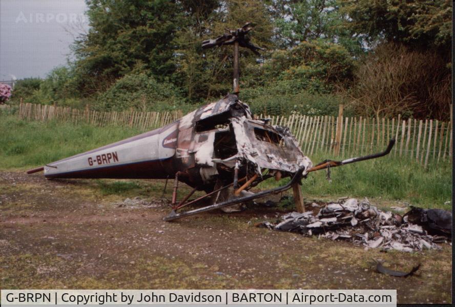 G-BRPN, 1977 Enstrom F-28C C/N 392, Enstrom F28 destroyed by vandals