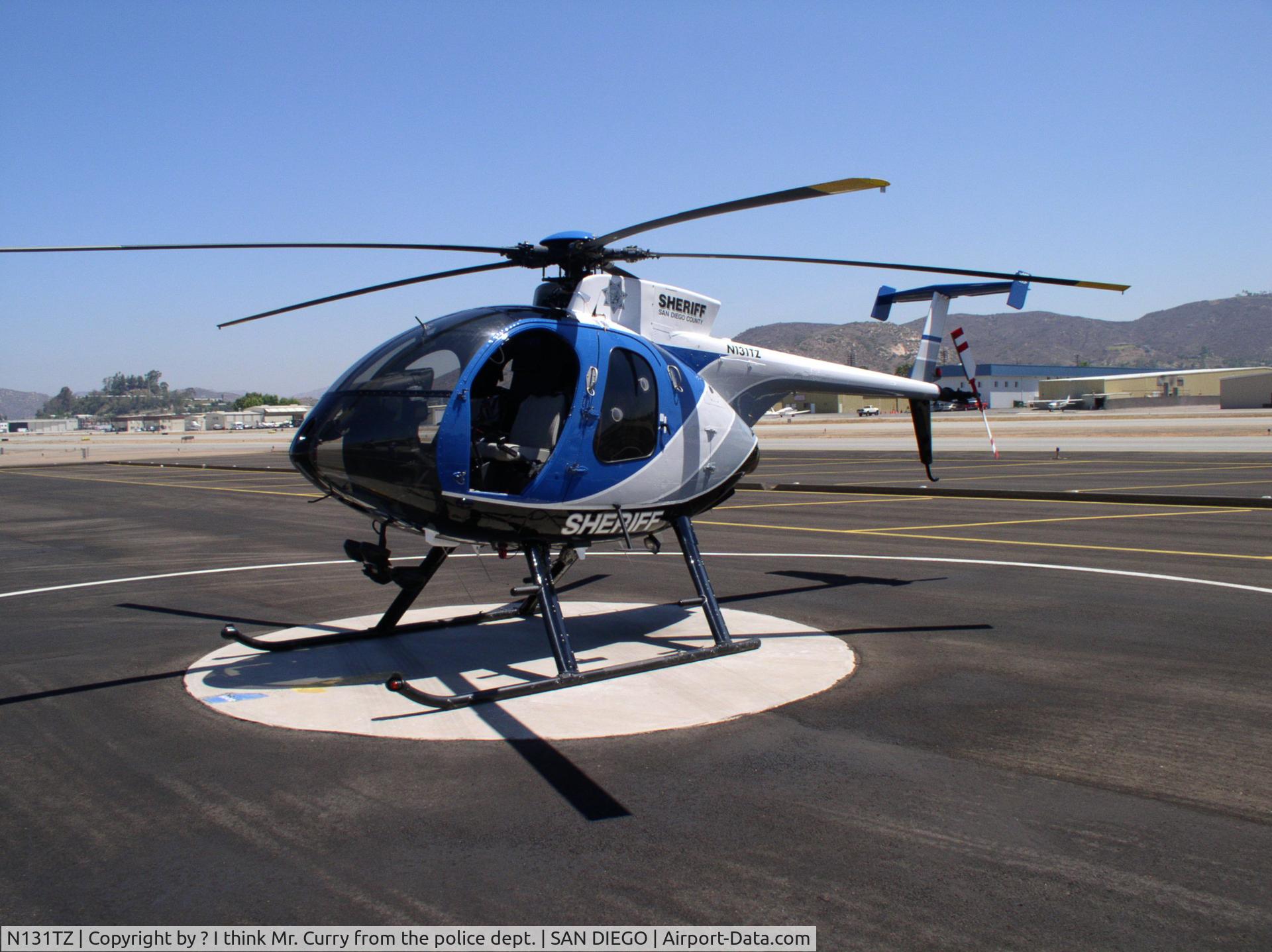 N131TZ, 2000 MD Helicopters 369FF C/N 0142FF, Direct picture from the sheriffs dept. He send it to me