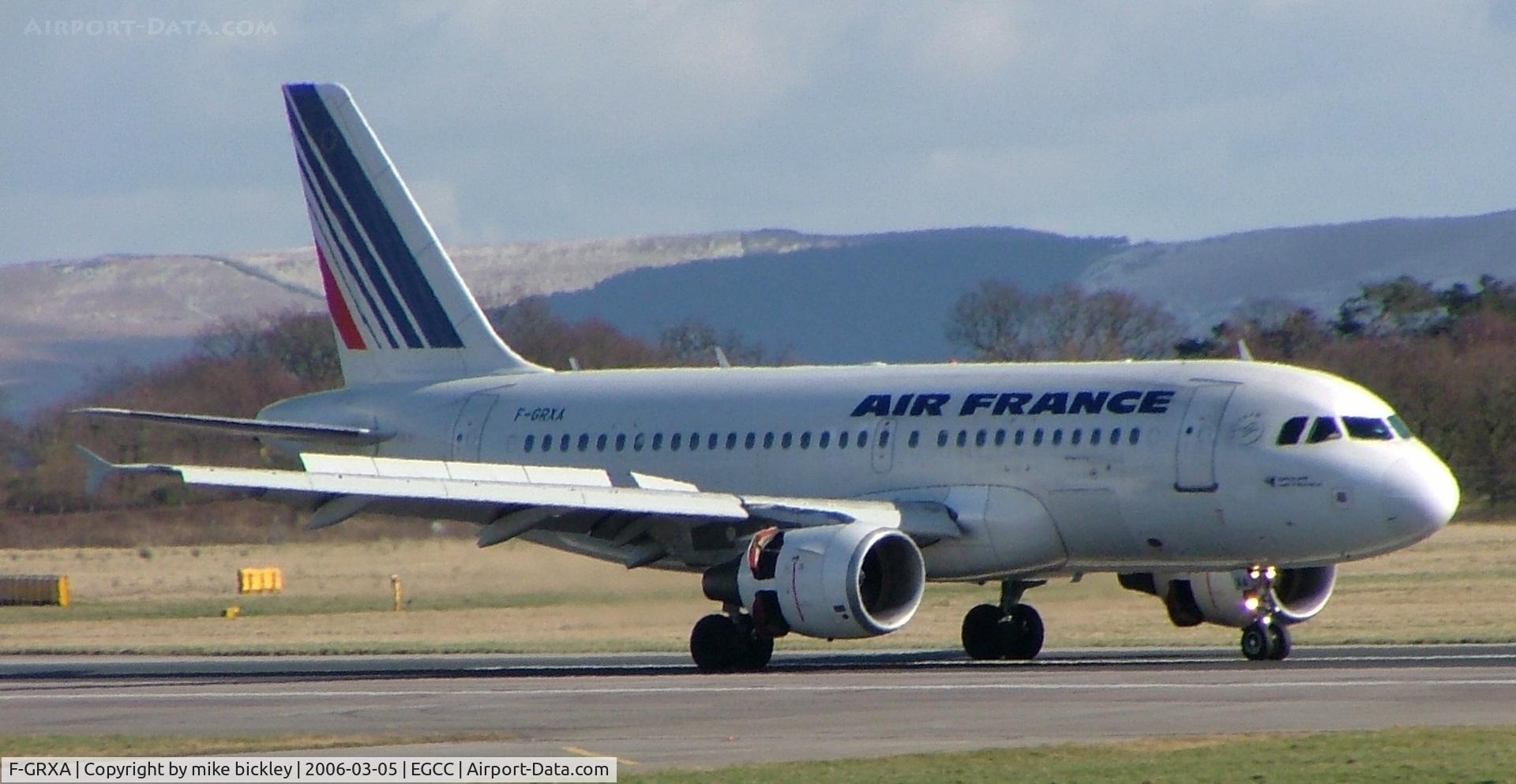 F-GRXA, 2001 Airbus A319-111 C/N 1640, arrival at manchester