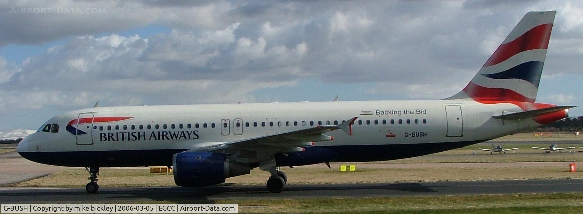 G-BUSH, 1989 Airbus A320-211 C/N 042, taxi to gate