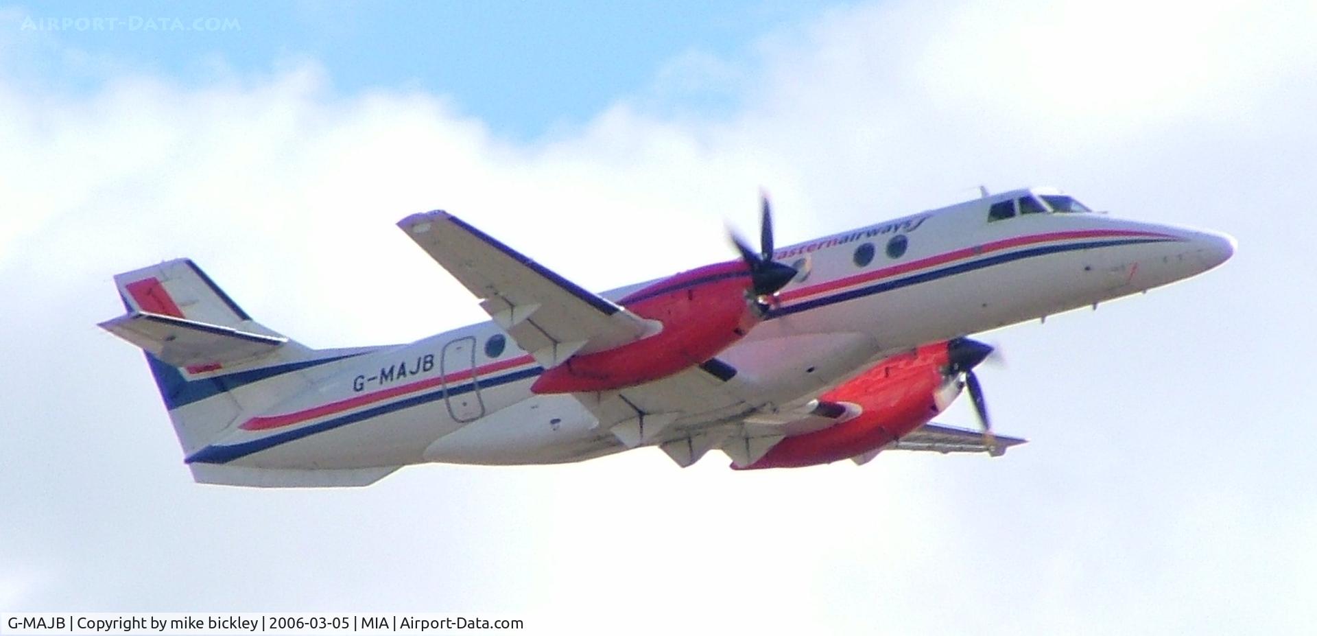 G-MAJB, 1993 British Aerospace Jetstream 41 C/N 41018, departing