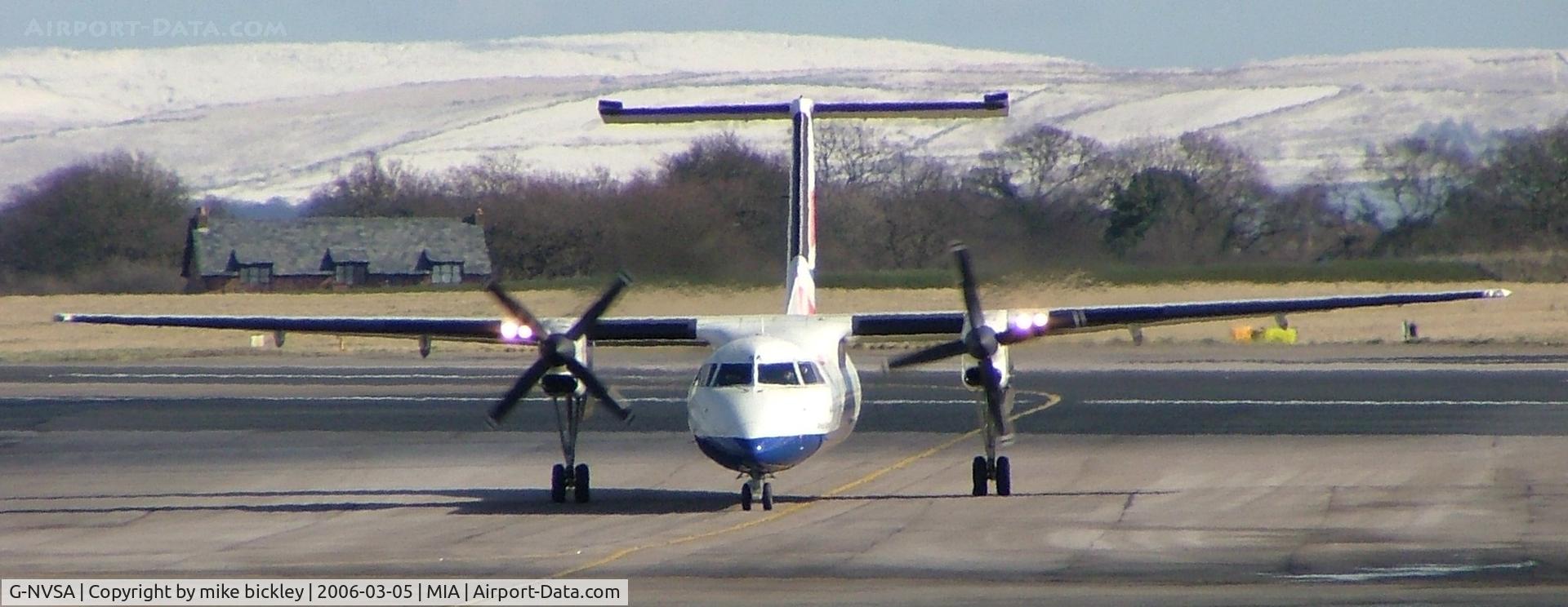G-NVSA, 1997 De Havilland Canada DHC-8-311 Dash 8 C/N 451, taxi to gate