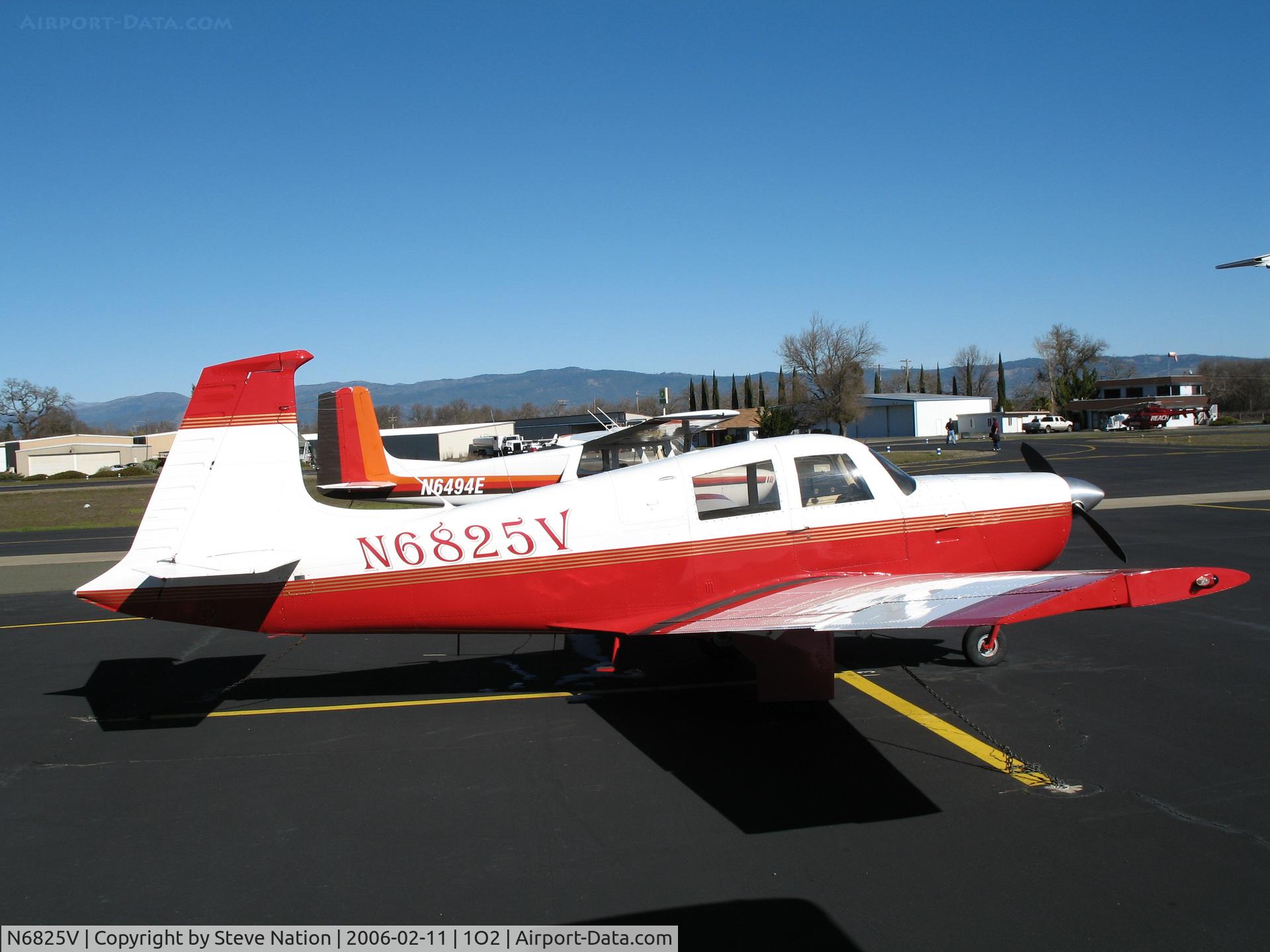 N6825V, 1971 Aerostar M-20E Aerostar 201 C/N 21-0008, 1971 Aerostar Acft of Texas/Mooney M20E for new owner in AK at Lampson Field (Lakeport), CA