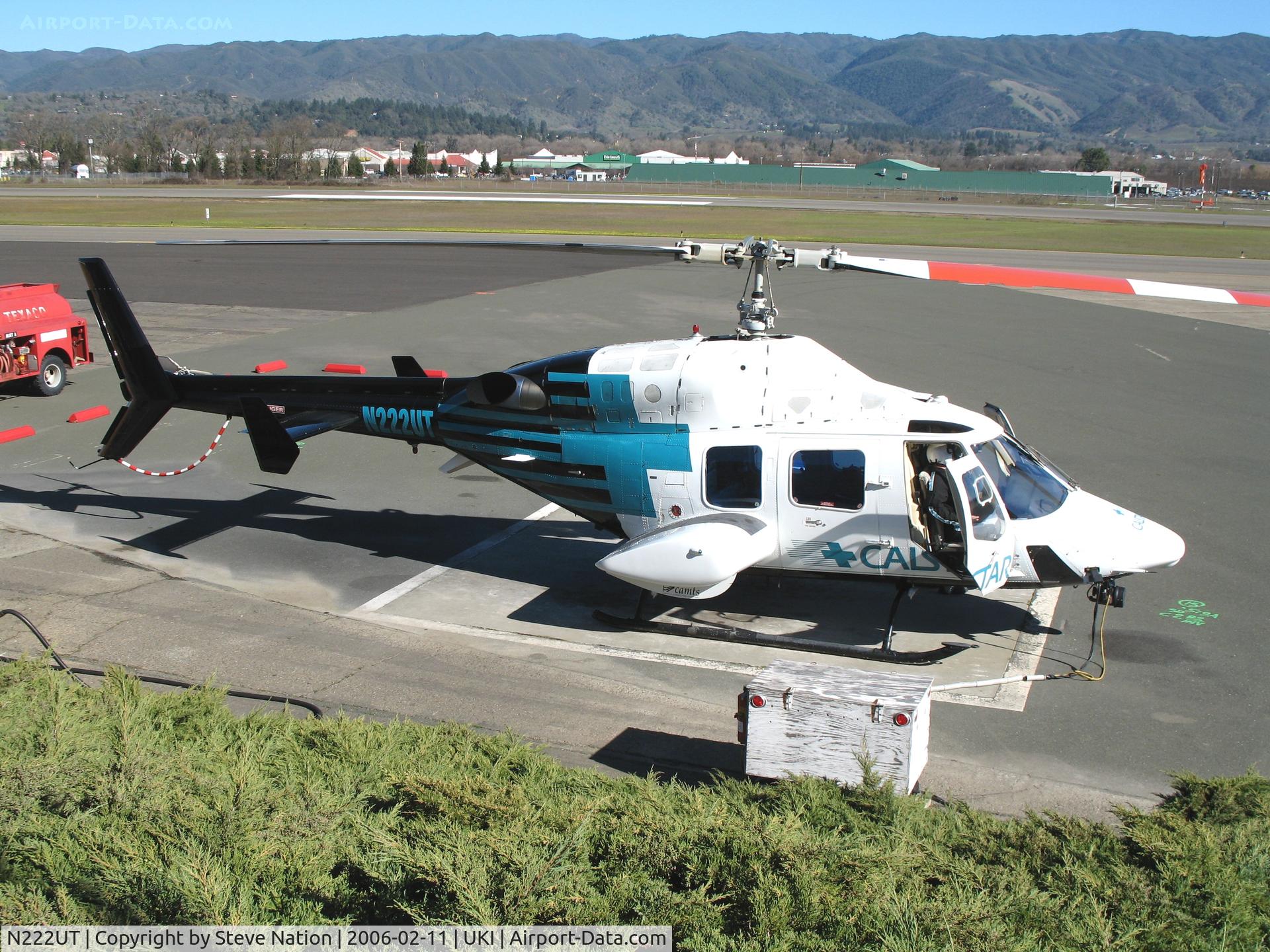 N222UT, 1987 Bell 222U C/N 47559, CALSTAR 1987 Bell 222U LifeFlight at Ukiah, CA