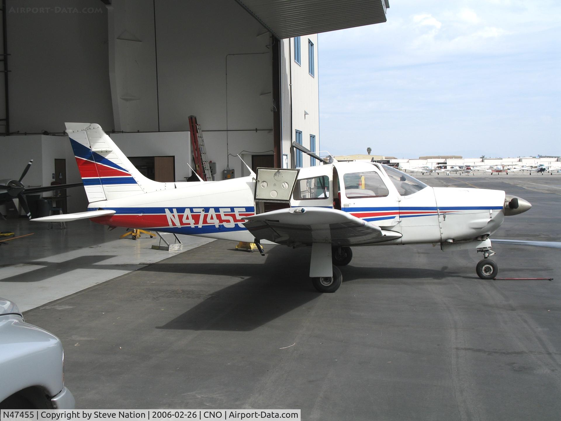 N47455, 1977 Piper PA-28R-201 Cherokee Arrow III C/N 28R-7737163, Desert Pacific Air 1977 Piper PA-28R-201 at Chino, CA