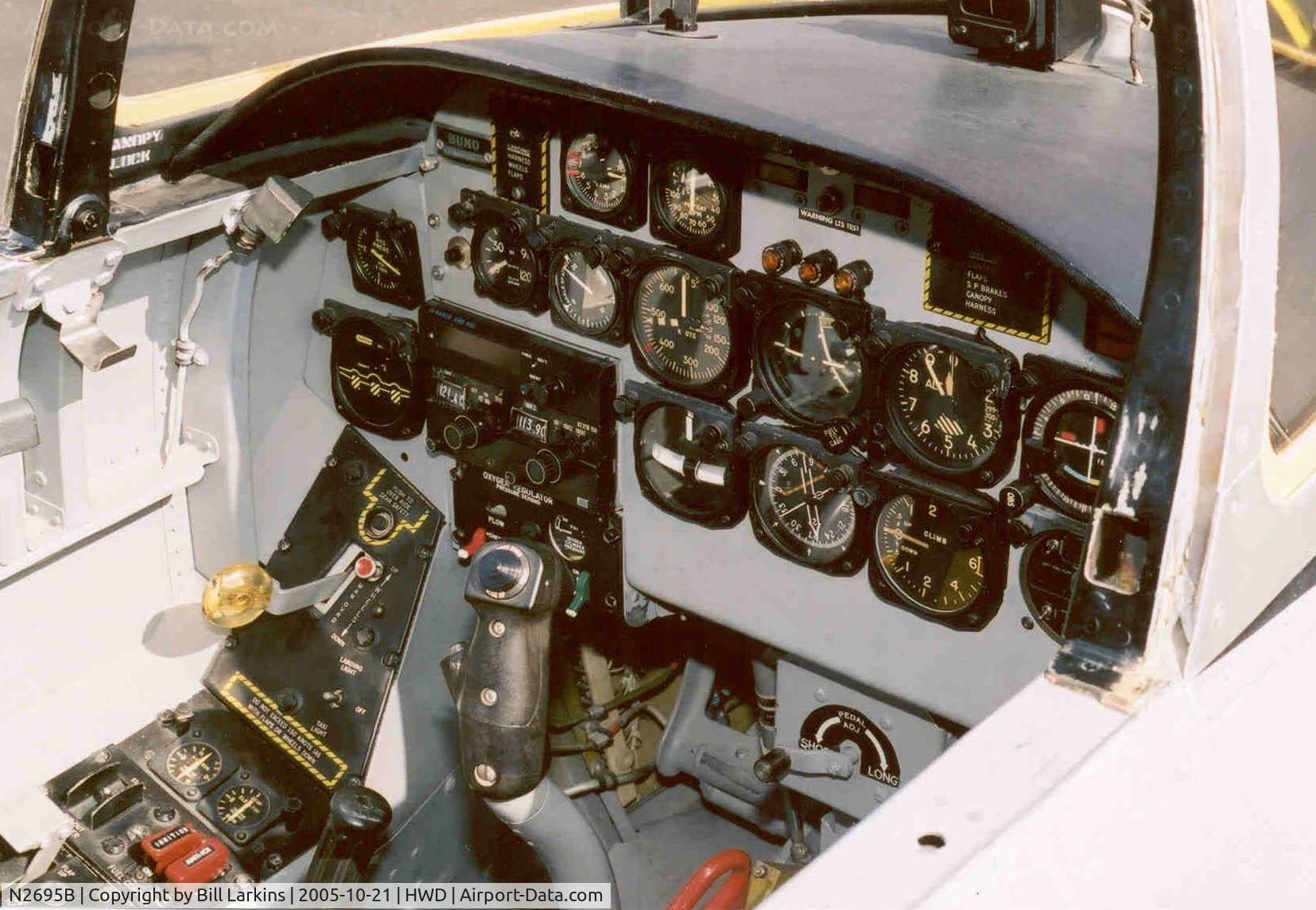 N2695B, 1960 Temco TT-1 Pinto C/N 14 (TE-14 BuNo.144236), Front cockpit of TT-1