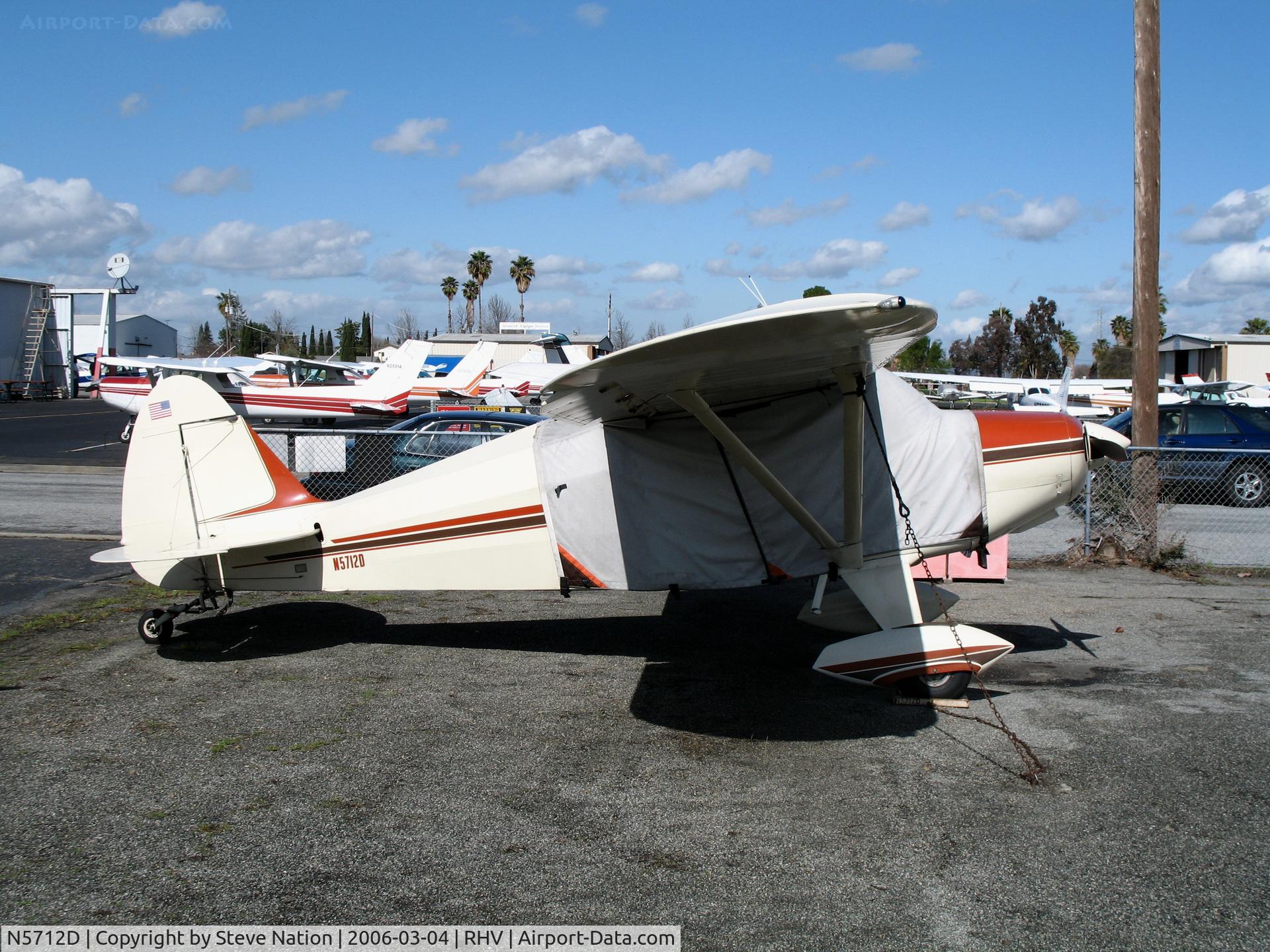 N5712D, 1956 Piper PA-22-150 Tri-Pacer C/N 22-4408, 1956 PA-22-150 at Reid-Hillview Airport (San Jose), CA