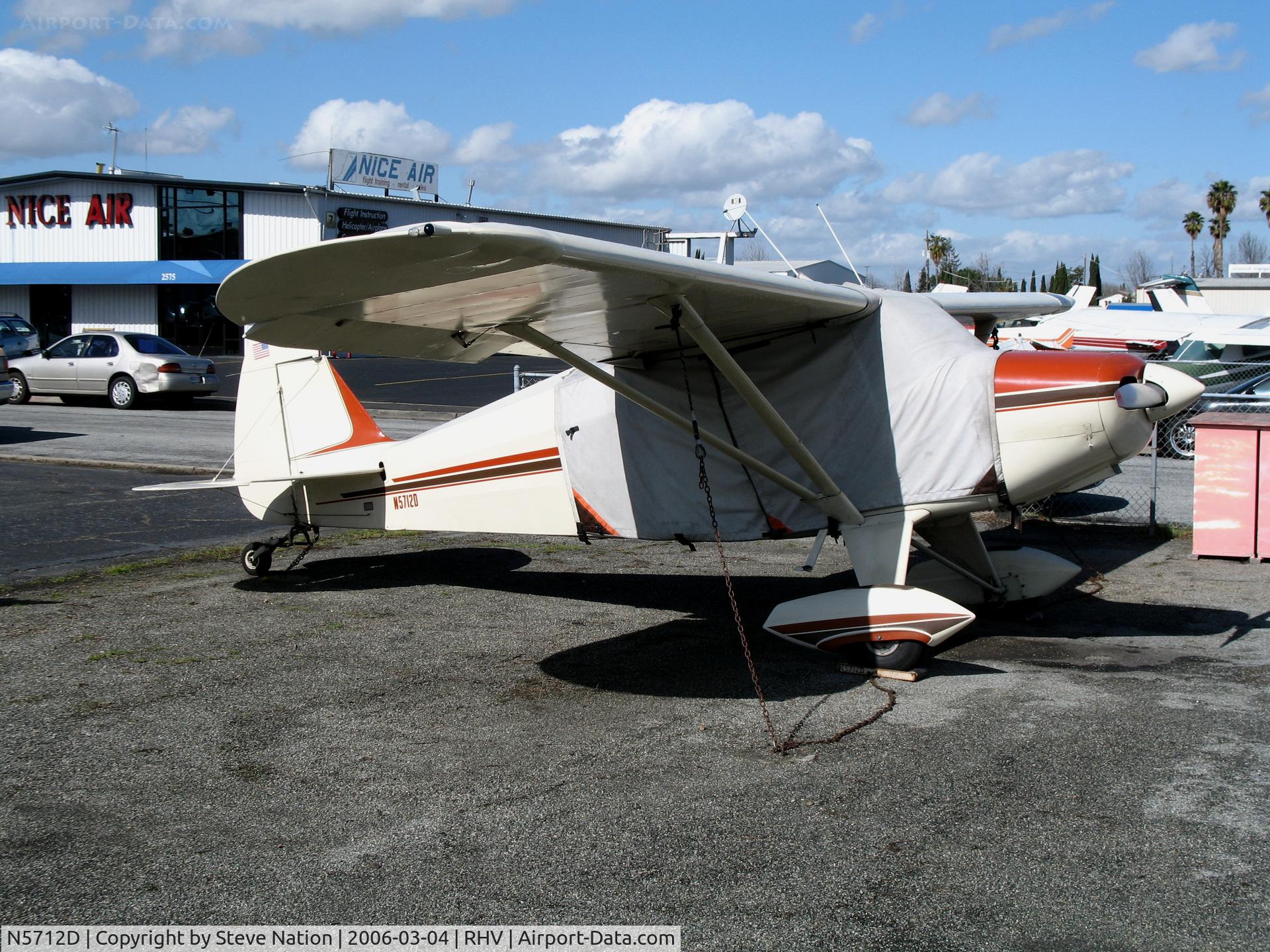 N5712D, 1956 Piper PA-22-150 Tri-Pacer C/N 22-4408, 1956 PA-22-150 at Reid-Hillview Airport (San Jose), CA