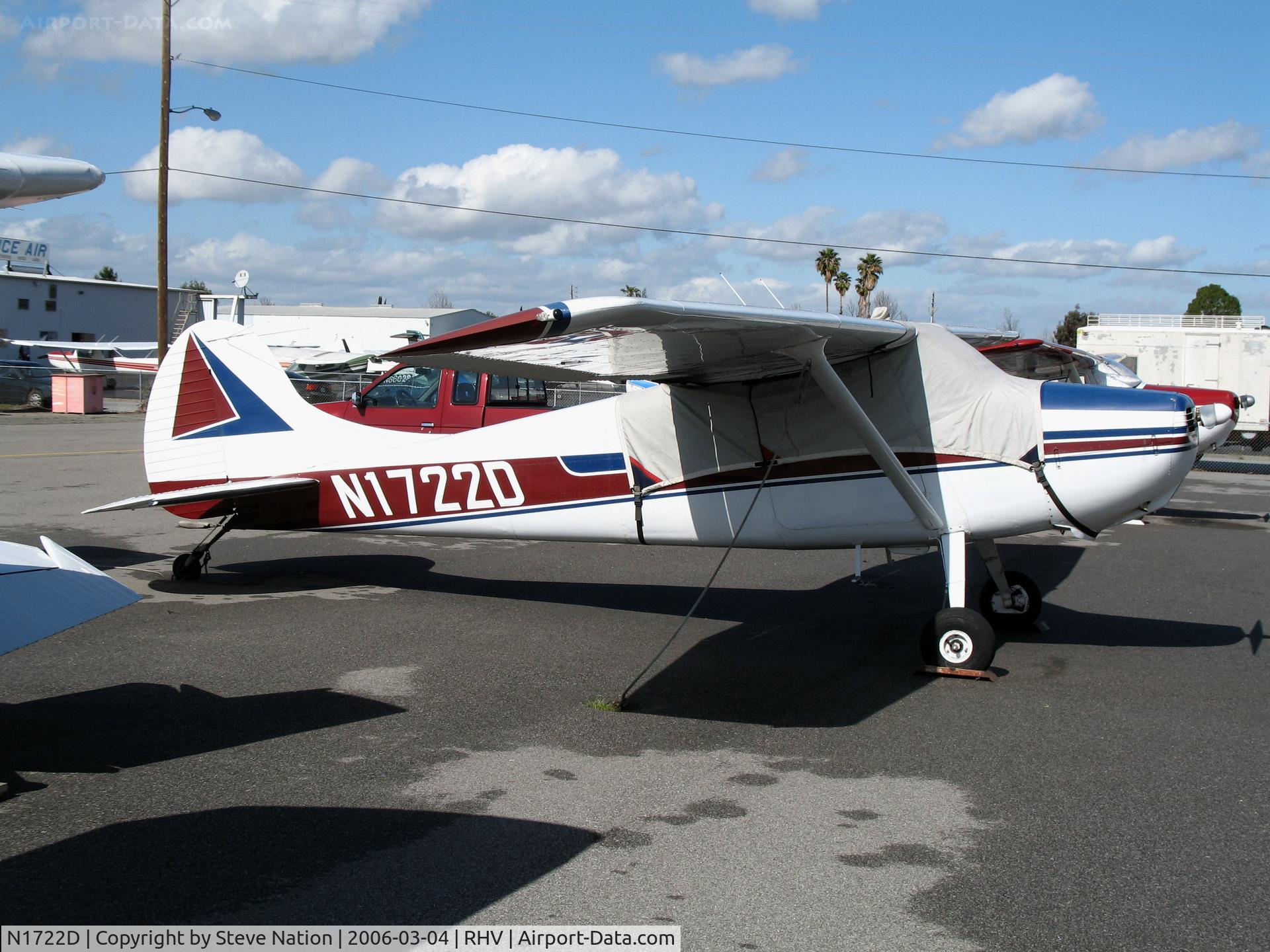 N1722D, 1951 Cessna 170A C/N 20165, 1951 Cessna 170A at Reid-Hillview Airport (San Jose), CA