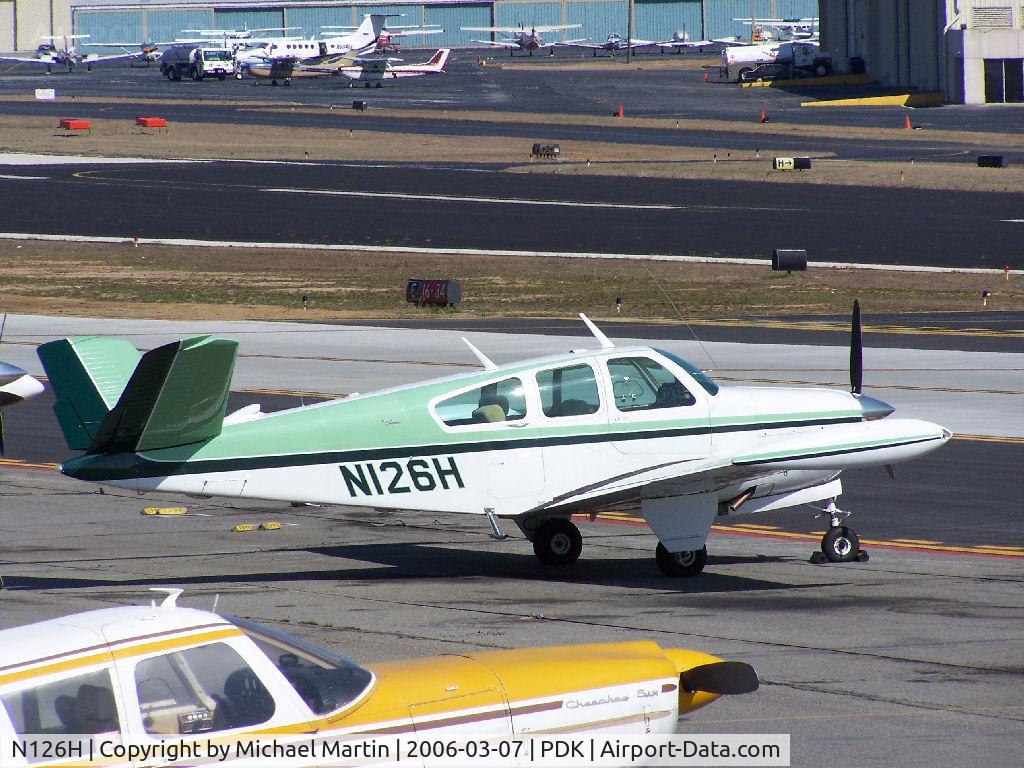 N126H, 1967 Beech V35 Bonanza C/N D-8544, Tied down @ PDK