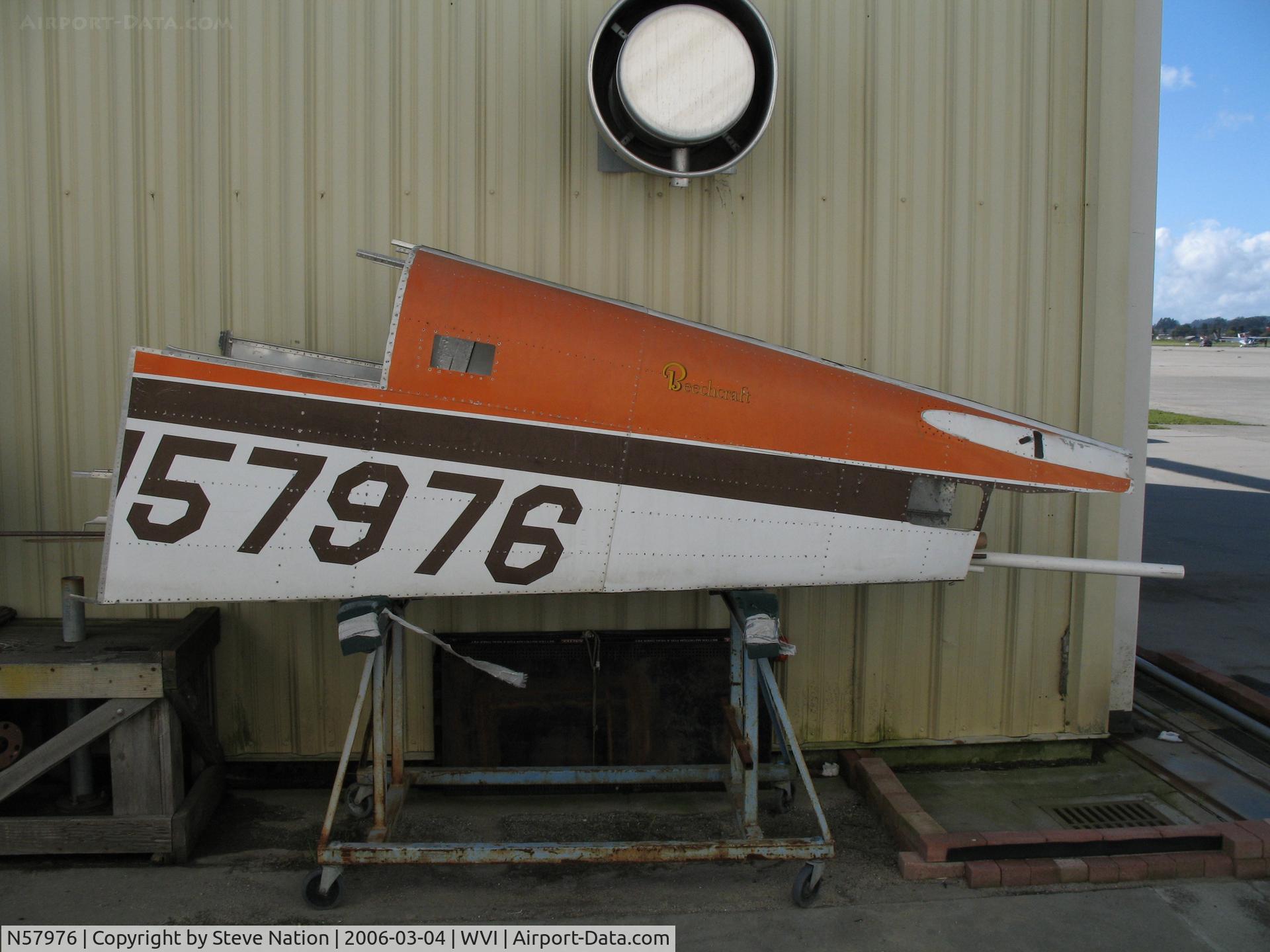 N57976, Beech V35A Bonanza C/N D8766, fuselage of Beech V35A reported destryoed in 1992 at Watsonville, CA