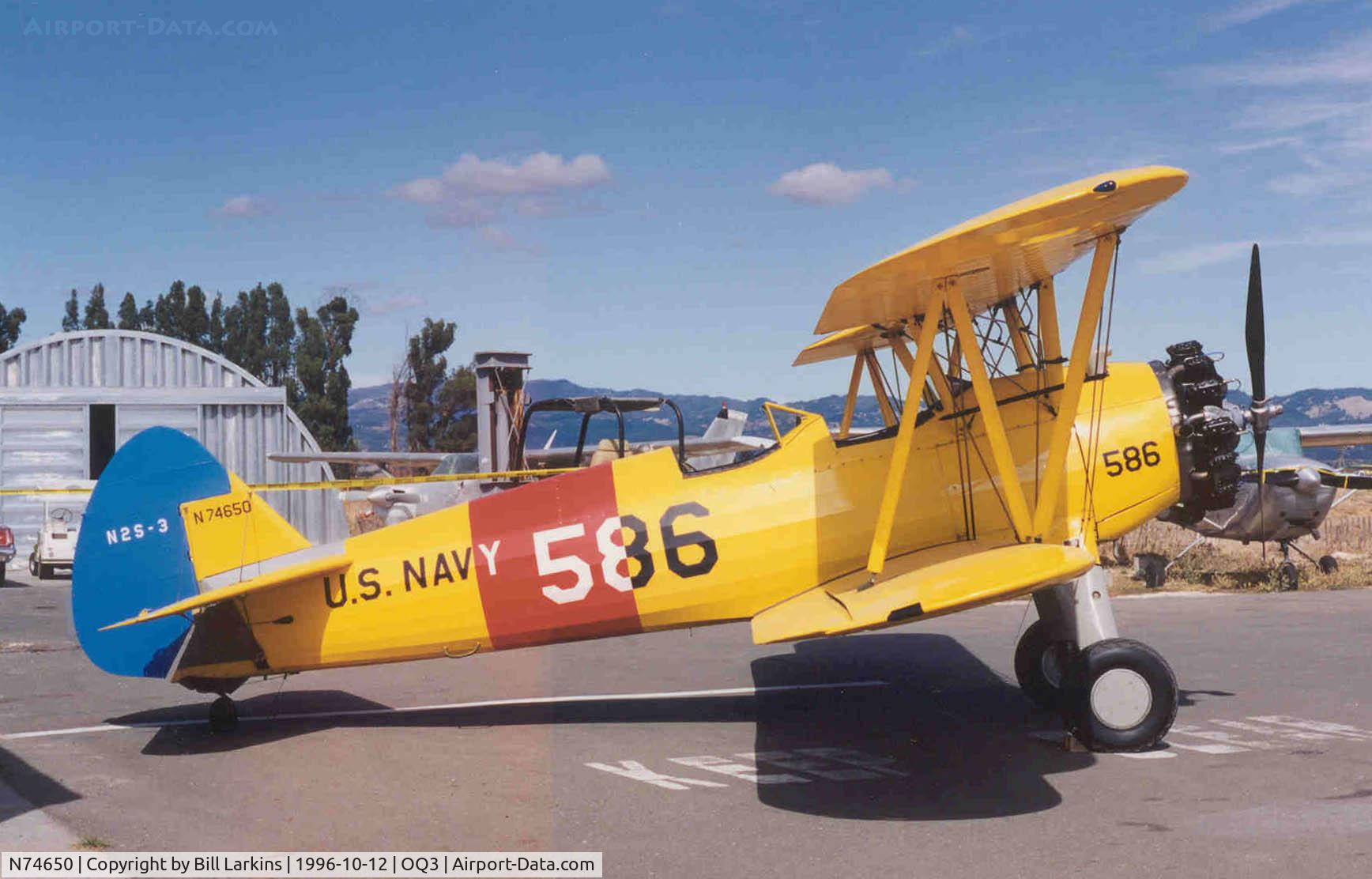 N74650, 1943 Boeing A75N1(PT17) C/N 75-7478, Painted as Navy N2S-3
