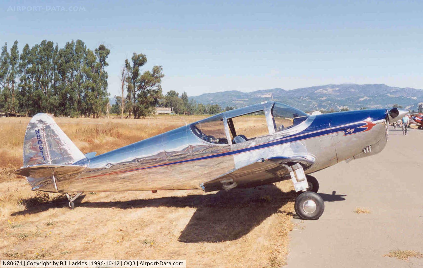 N80671, 1946 Globe GC-1B Swift C/N 1076, Highly polished Swift