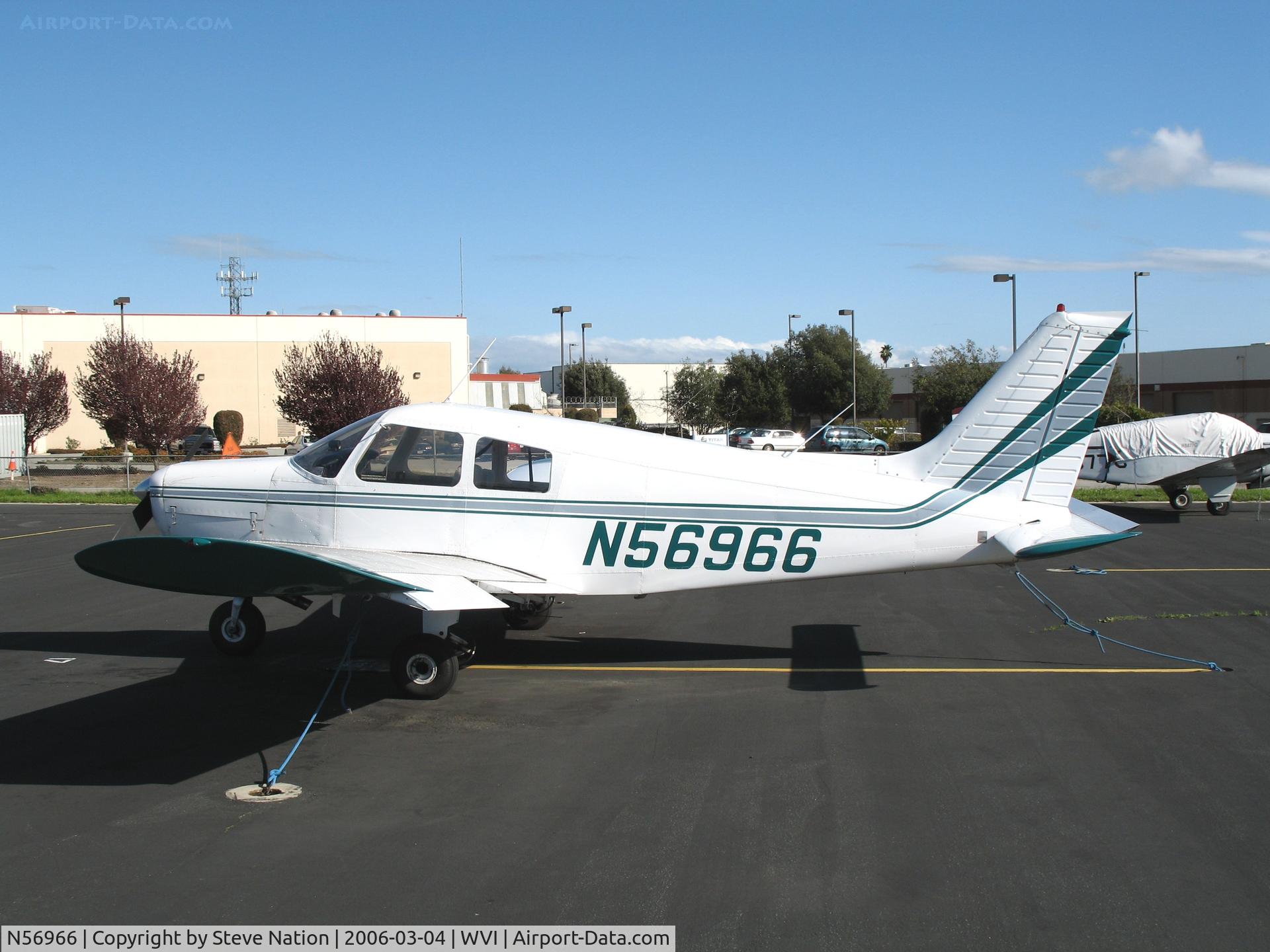 N56966, 1973 Piper PA-28-140 C/N 28-7425067, Beach Barons 1973 Piper PA-28-140 in brilliant sunshine at Watsonville, CA