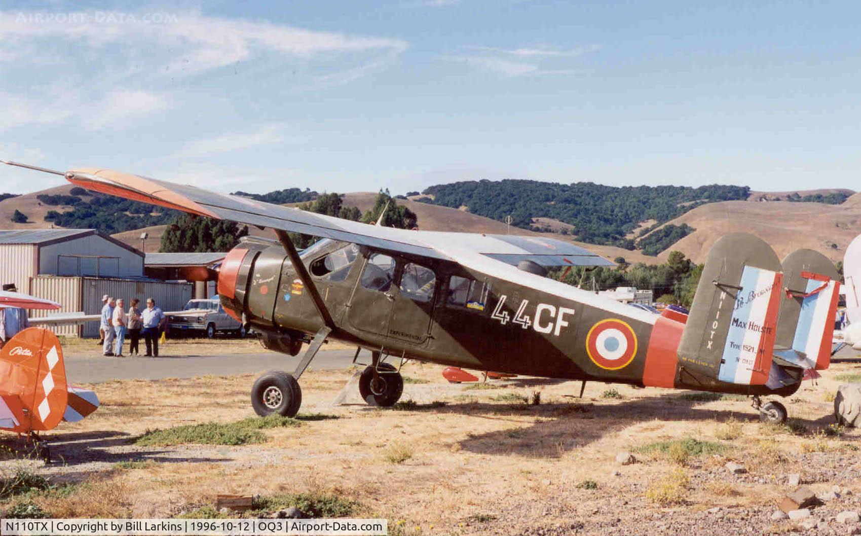 N110TX, 1955 Max Holste MH-1521M Broussard C/N P010, A Broussard in full French military colors.