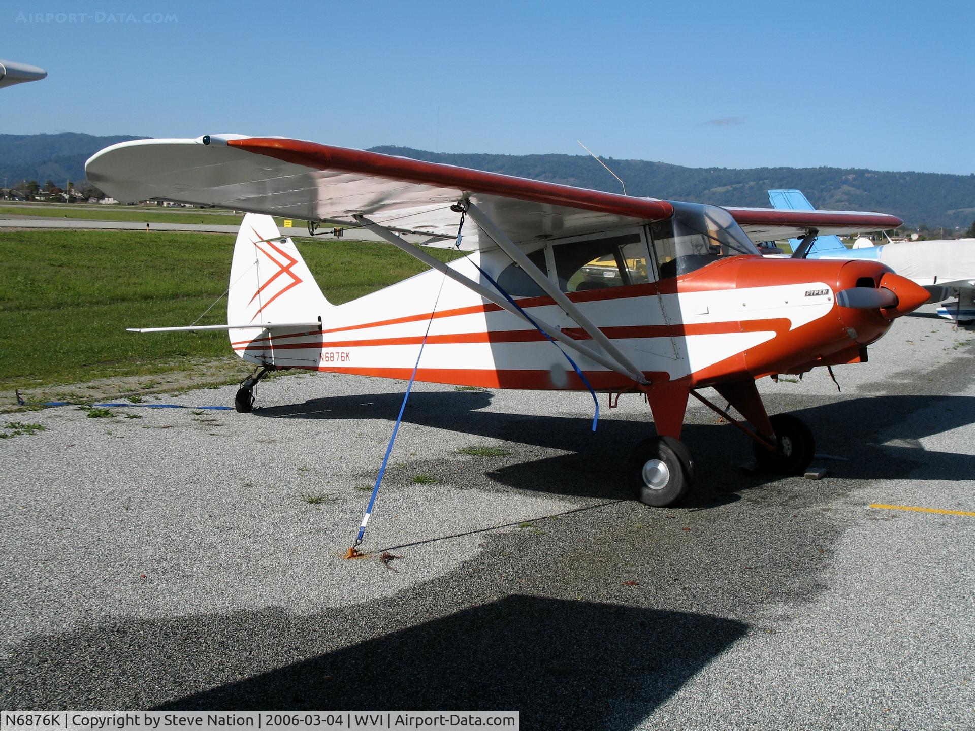 N6876K, 1949 Piper PA-16 Clipper C/N 16-717, 1949 Piper PA-16 at Watsonville, CA