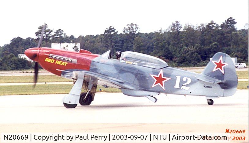 N20669, 2002 Yakovlev Yak-3M C/N 0470110, Profile of a great fighter, the Yak-3