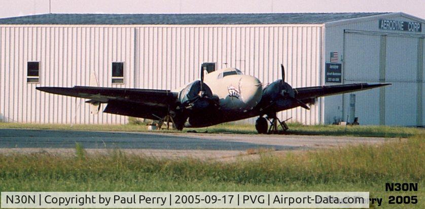 N30N, 1942 Lockheed 18-50 Lodestar C/N 18-2274, About a month after her landing troubles, here she is on crutches.