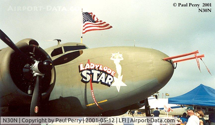 N30N, 1942 Lockheed 18-50 Lodestar C/N 18-2274, Drawing a crowd and displaying the colors.  My kind of Lady