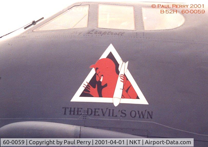 60-0059, 1960 Boeing B-52H Stratofortress C/N 464424, Art on this BUFF in 2001, I think it has since changed.