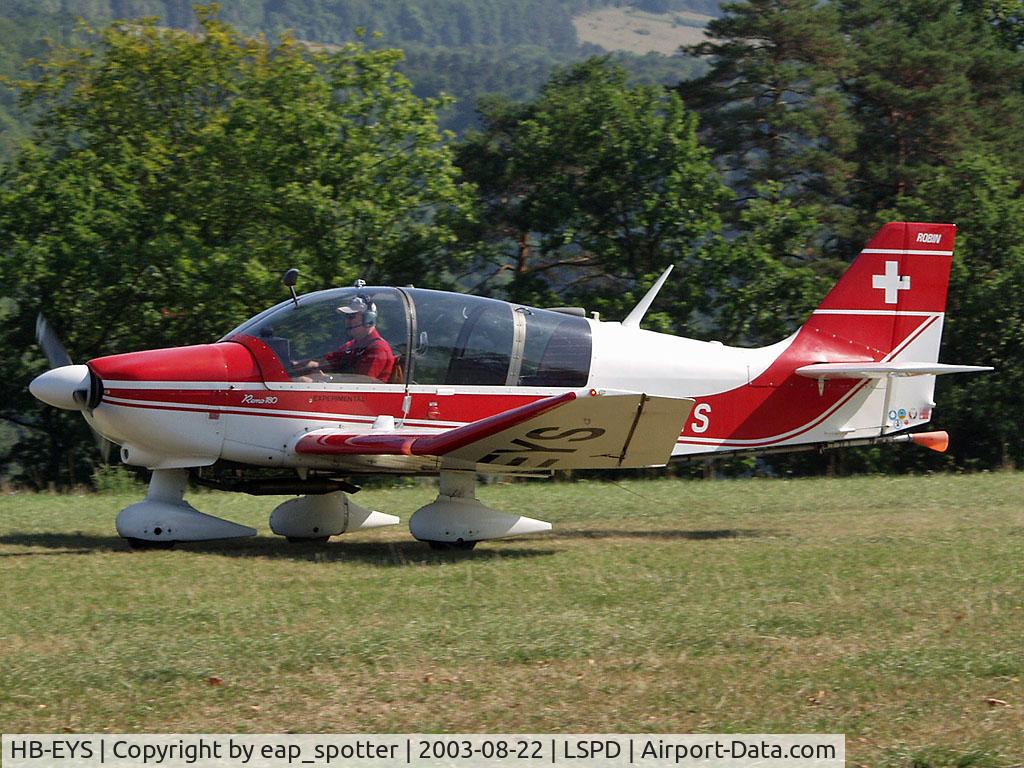 HB-EYS, 1978 Robin DR-400-180R Remorqueur Regent C/N 1297, taxi to parking position