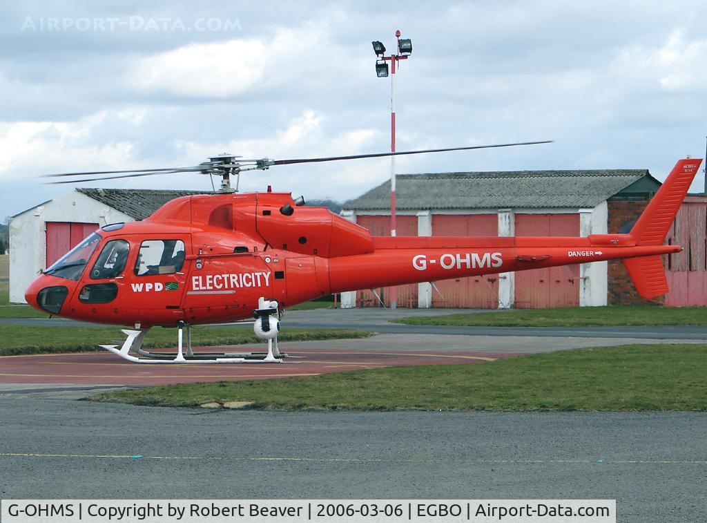 G-OHMS, 1982 Aérospatiale AS-355F-1 Twin Ecureuil C/N 5194, Aerospatiale AS-355-1 Twin Squirrel owned by Western Power Distribution (Halfpenny Green)