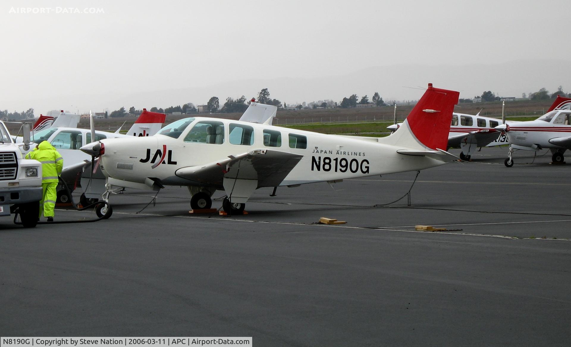 N8190G, 1991 Beech A36 Bonanza 36 C/N E-2658, JAL/Japan Air Lines 1992 Beech A36 trainer at Napa, CA