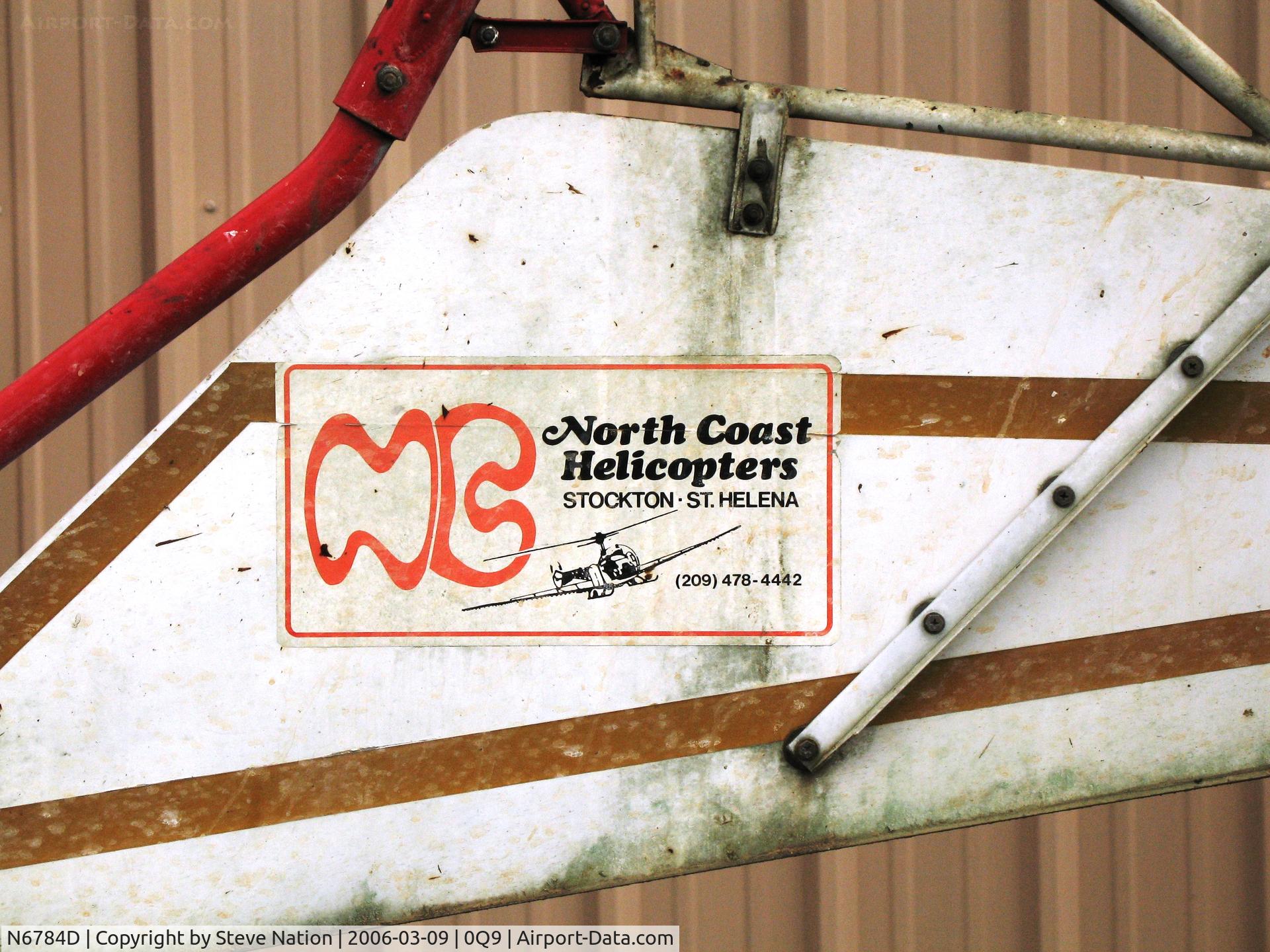 N6784D, 1960 Bell 47G-2A-1 C/N 2589, North Coast Helicopters 1960 Bell 47G-2A-1 sprayer at Sonoma Airpark, CA