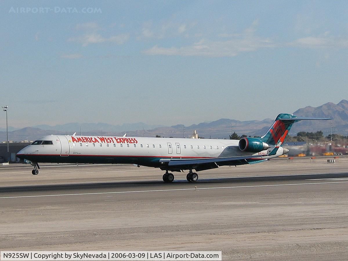 N925SW, 2002 Bombardier CRJ-200LR (CL-600-2B19) C/N 7682, America West Express / 2002 Bombardier Inc CL-600-2B19