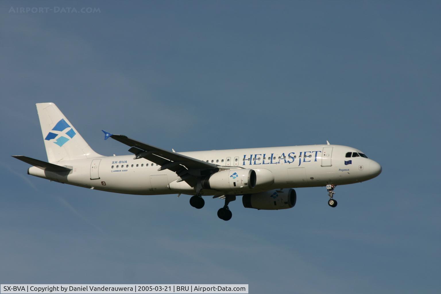 SX-BVA, 1993 Airbus A320-232 C/N 425, PEGASUS is short to rnw 02