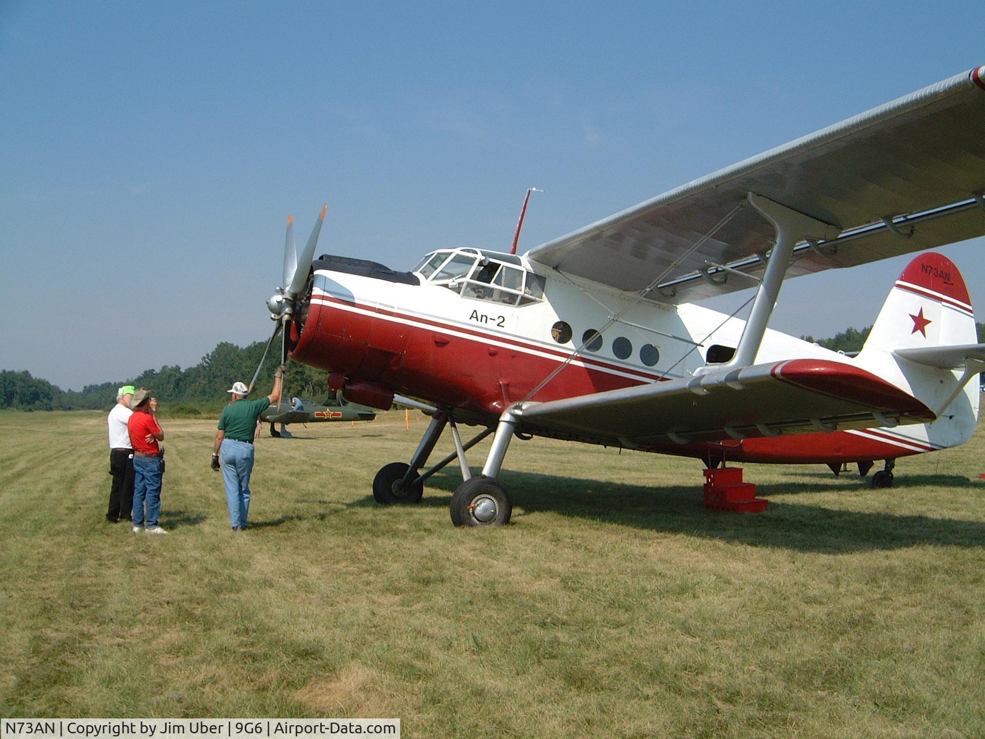 N73AN, 1981 Pzl-mielec AN-2 C/N 1G19147, N73AN at Pine Hill fly-in (2002)