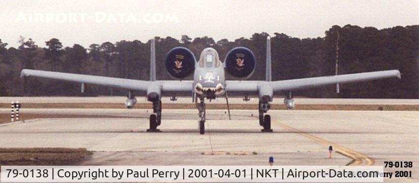 79-0138, 1979 Fairchild Republic A-10A Thunderbolt II C/N A10-0402, Here you can really see the nose gear offset.  Looks mean, doesn't she?