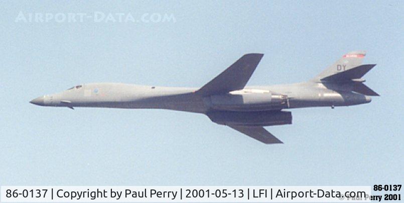 86-0137, Rockwell B-1B Lancer C/N 97, Between cutbacks, deployments, and other considerations, you see fewer Bones flying at shows now