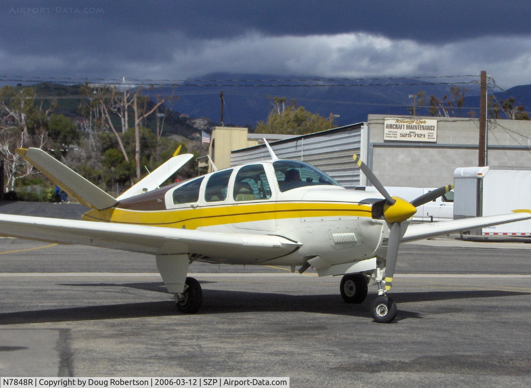 N7848R, 1968 Beech V35A Bonanza C/N D-8904, 1968 Beech V35A BONANZA, Continental IO-550 300 Hp upgrade