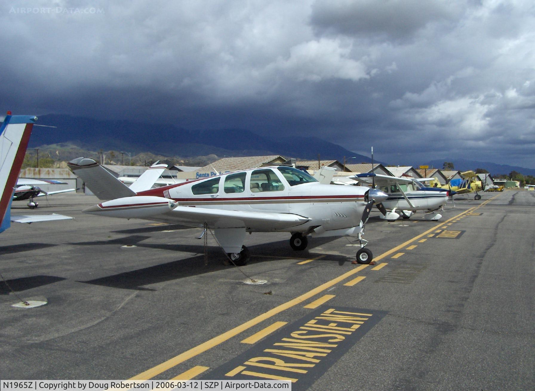 N1965Z, 1965 Beech S35 Bonanza C/N D-7805, 1965 Beech S35 BONANZA, Continental IO-520-B 285 Hp, tip tanks, tri-blade prop mods