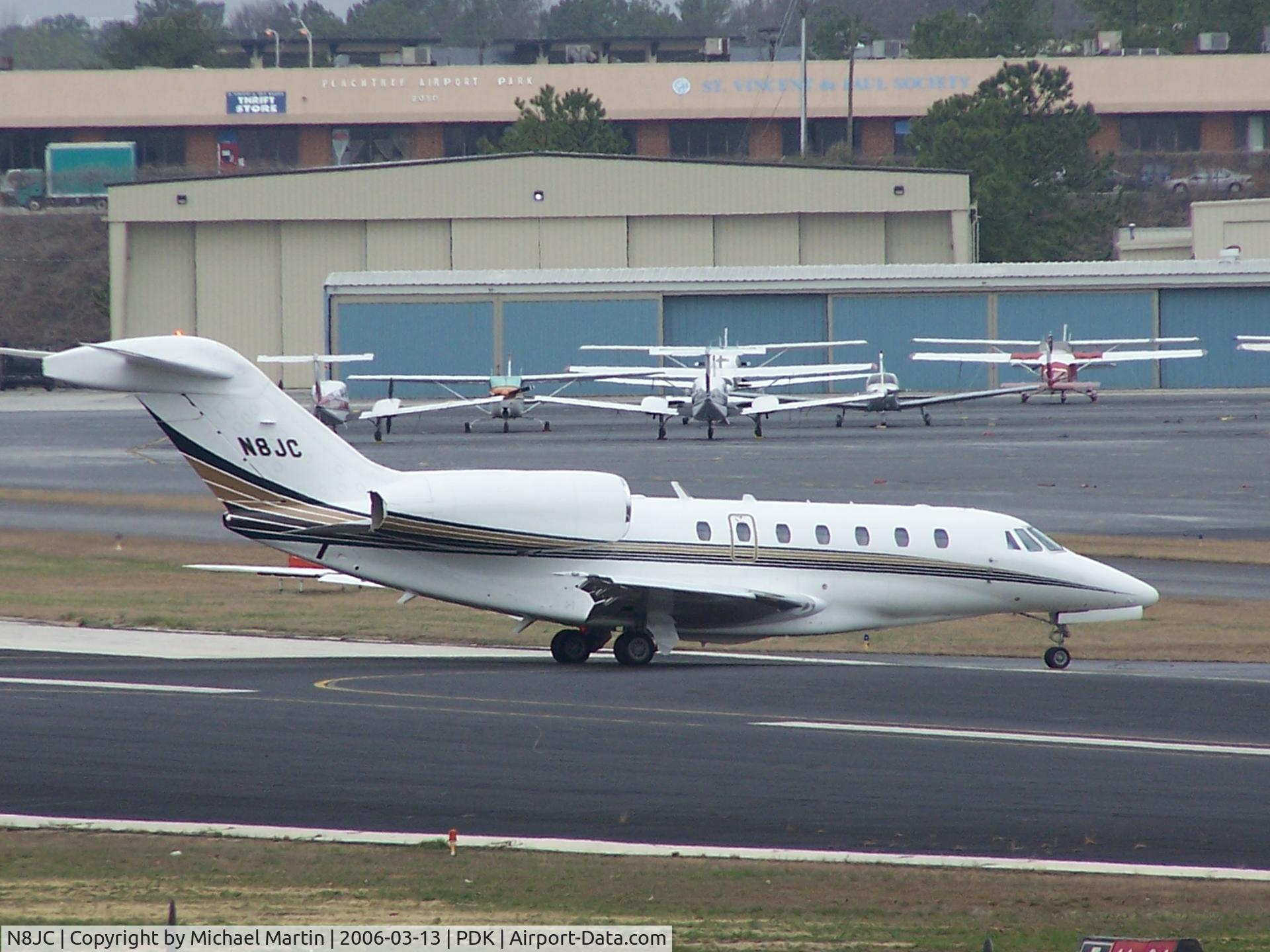 N8JC, 2001 Cessna 750 Citation X Citation X C/N 750-0154, Taxing from Mercury Air Service