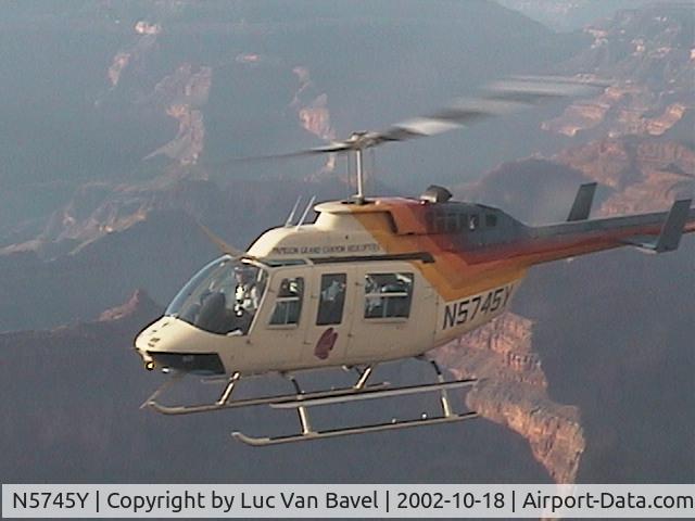 N5745Y, 1980 Bell 206L-1 LongRanger II C/N 45531, Over the Grand Canyon