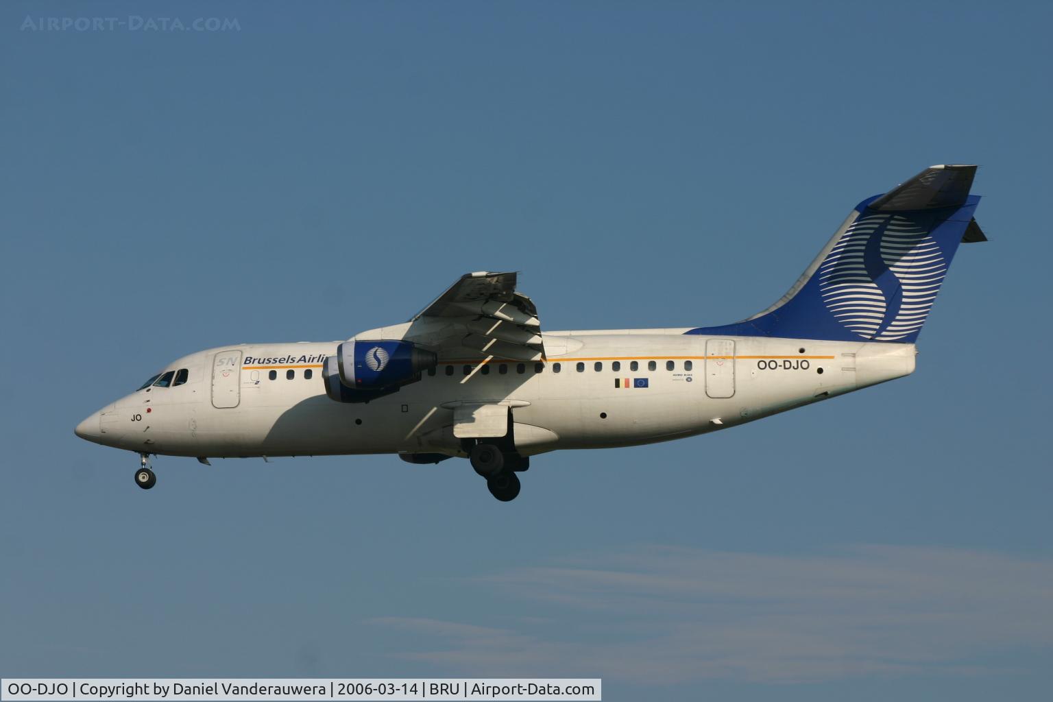 OO-DJO, 1995 British Aerospace Avro 146-RJ85 C/N E.2279, back home