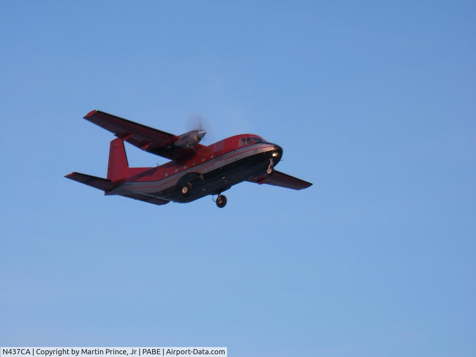 N437CA, CASA C-212-200 Aviocar C/N 180, Arctic Transportation Services CASA 212 on Final to PABE